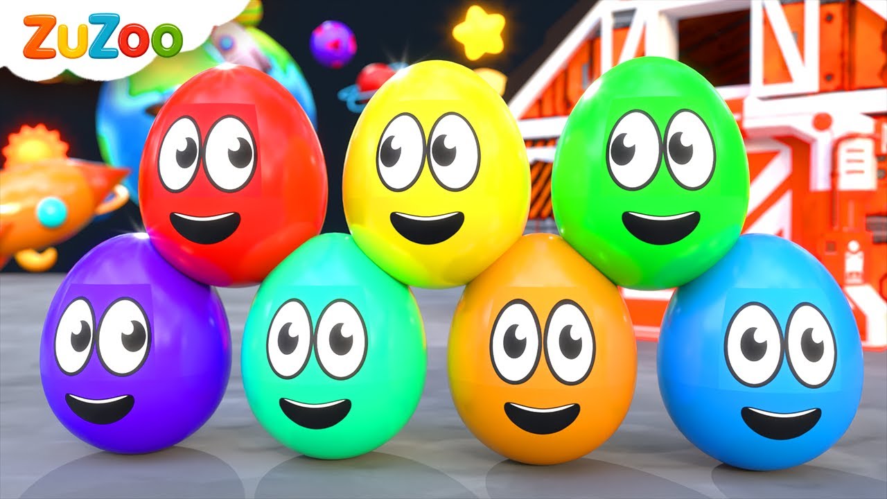 Aprender Colores y Números | Huevos de Colores en la Granja | Canciones Infantiles ZuZoo en Español