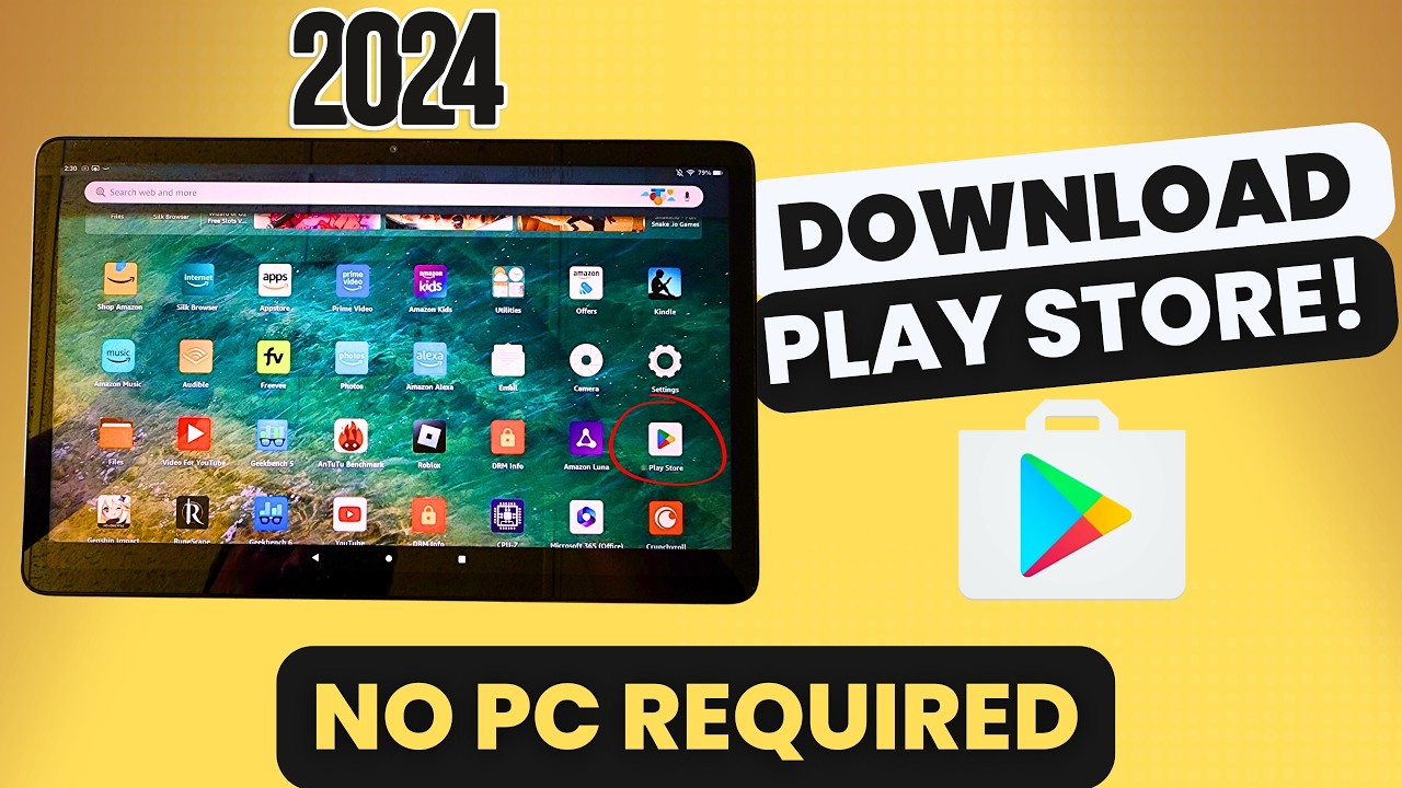 2024 ПОШАГОВОЕ РУКОВОДСТВО: как загрузить Google Play Store на планшет Amazon Fire!