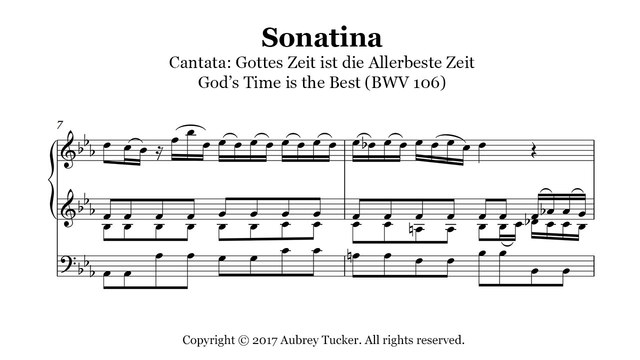 Organ: Sonatina Gottes Zeit ist die Allerbeste Zeit (BWV 106) (God's Time is the Best) - J.S. Bach