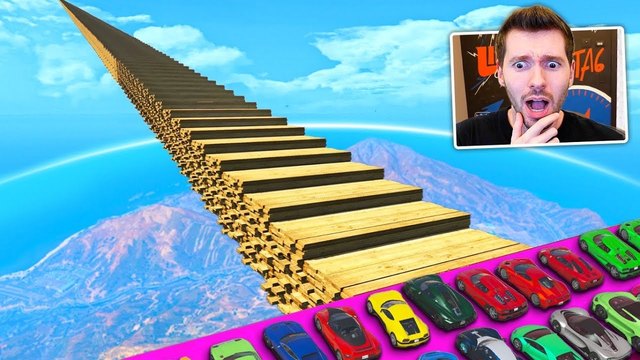 GTA V Online: (madeira) CORRIDA da RAMPA INFINITA DE MADEIRA!