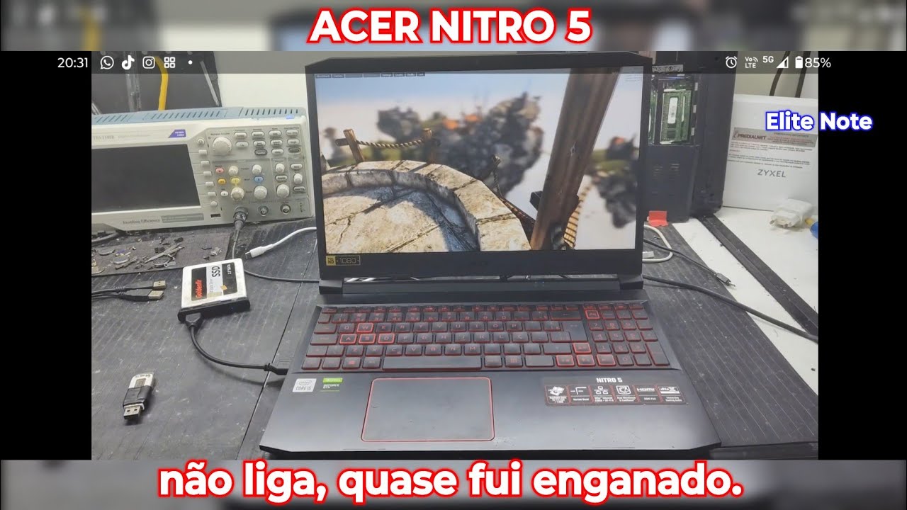 ACER NITRO 5 NÃO LIGA, QUASE FUi  ENGANADO PELA MÁQUINA, POREM O RESULTADO FOI SÓ ALEGRIA.