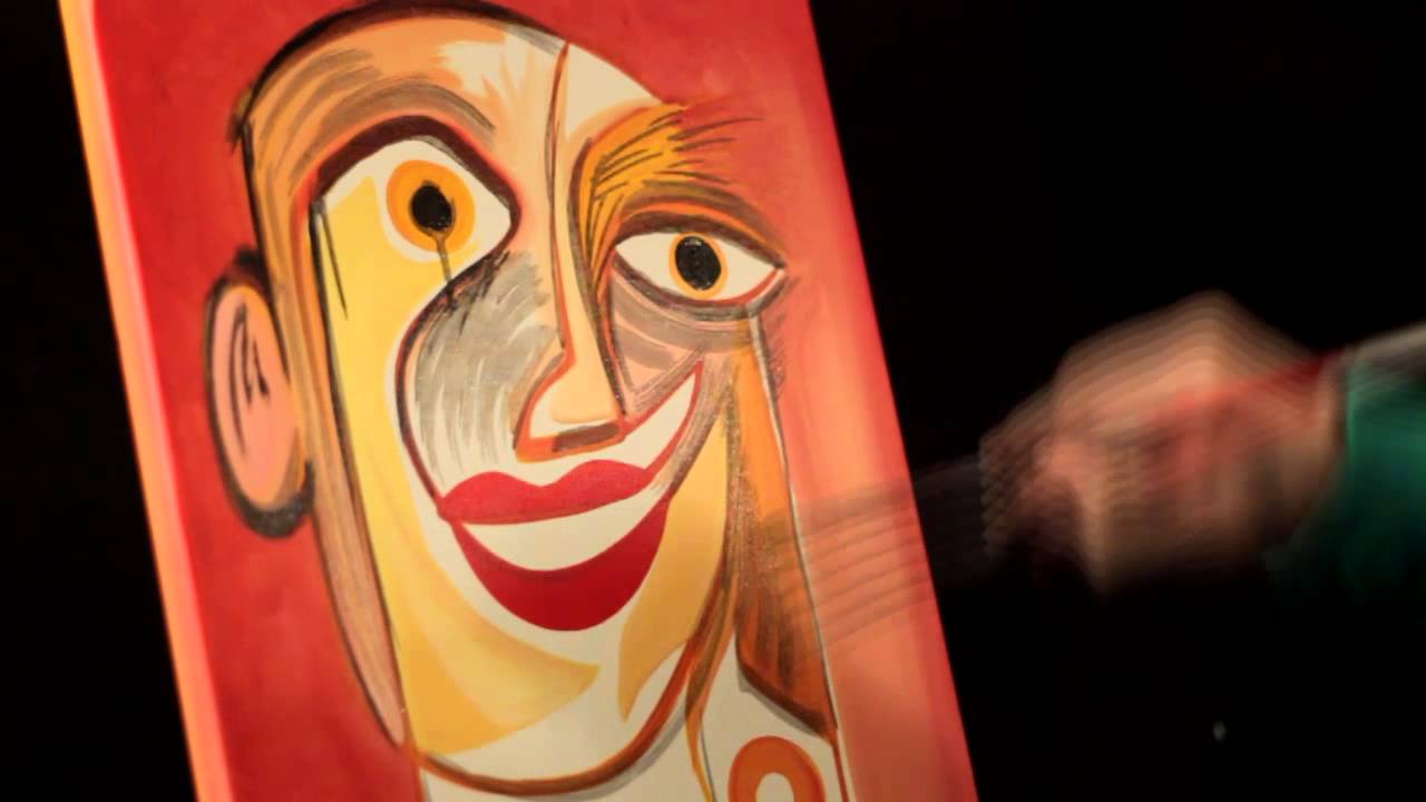 HOW TO DO SHADING TECHNIQUES WITH ACRYLIC PAINTS Cubist Portrait PICASSO style