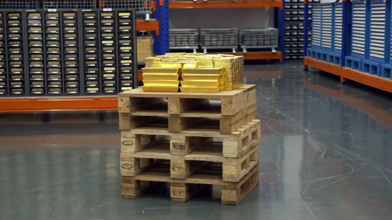 Stacking Gold Bars in BullionStar's Vault