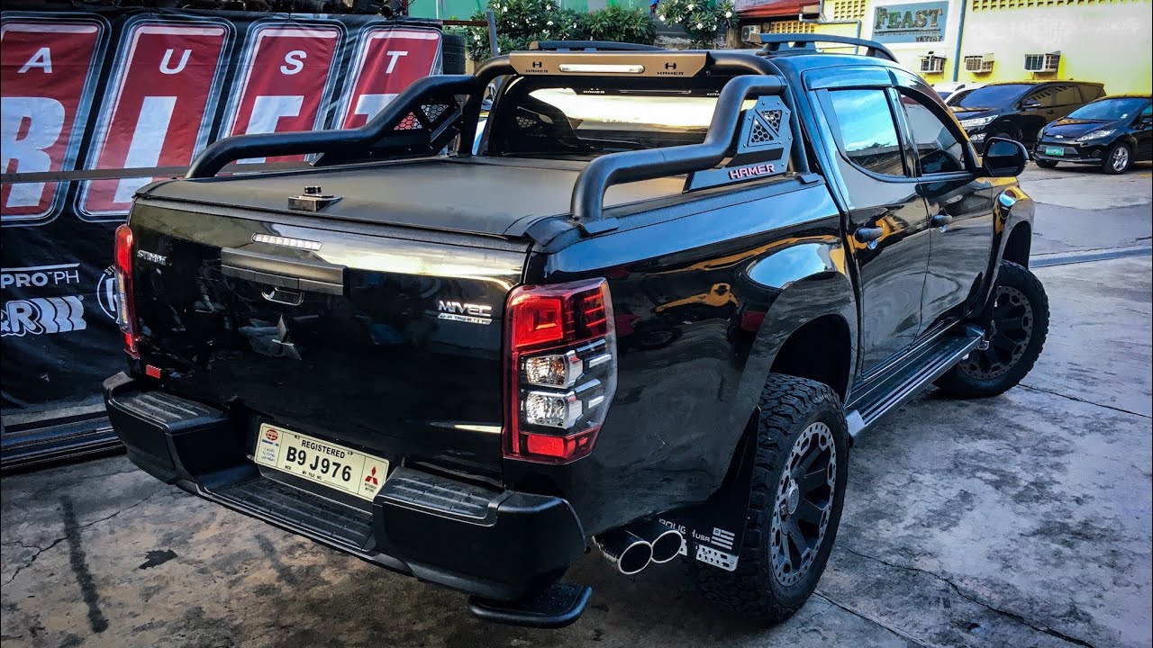 Turboback exhaust system on a 2022 Mitsubishi Strada