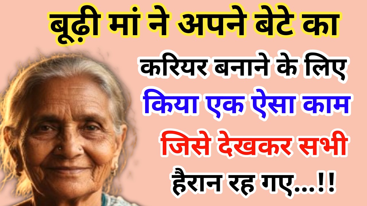 बूढ़ी मां ने अपने बेटे का करियर बनाने के लिए किया एक ऐसा काम जिसे देखकर | story