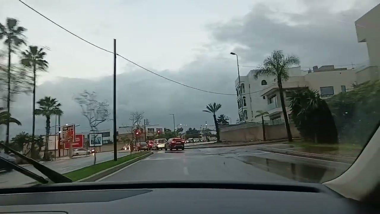 شاركت معكم جولة بالسيارة في أجواء شتوية❤️🌧