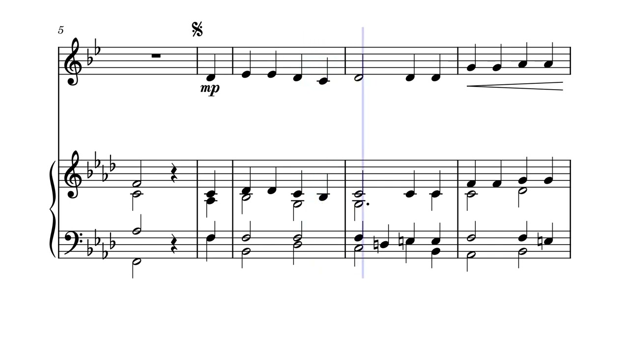 Käy, Herra, vierellemme piano & t. sax.