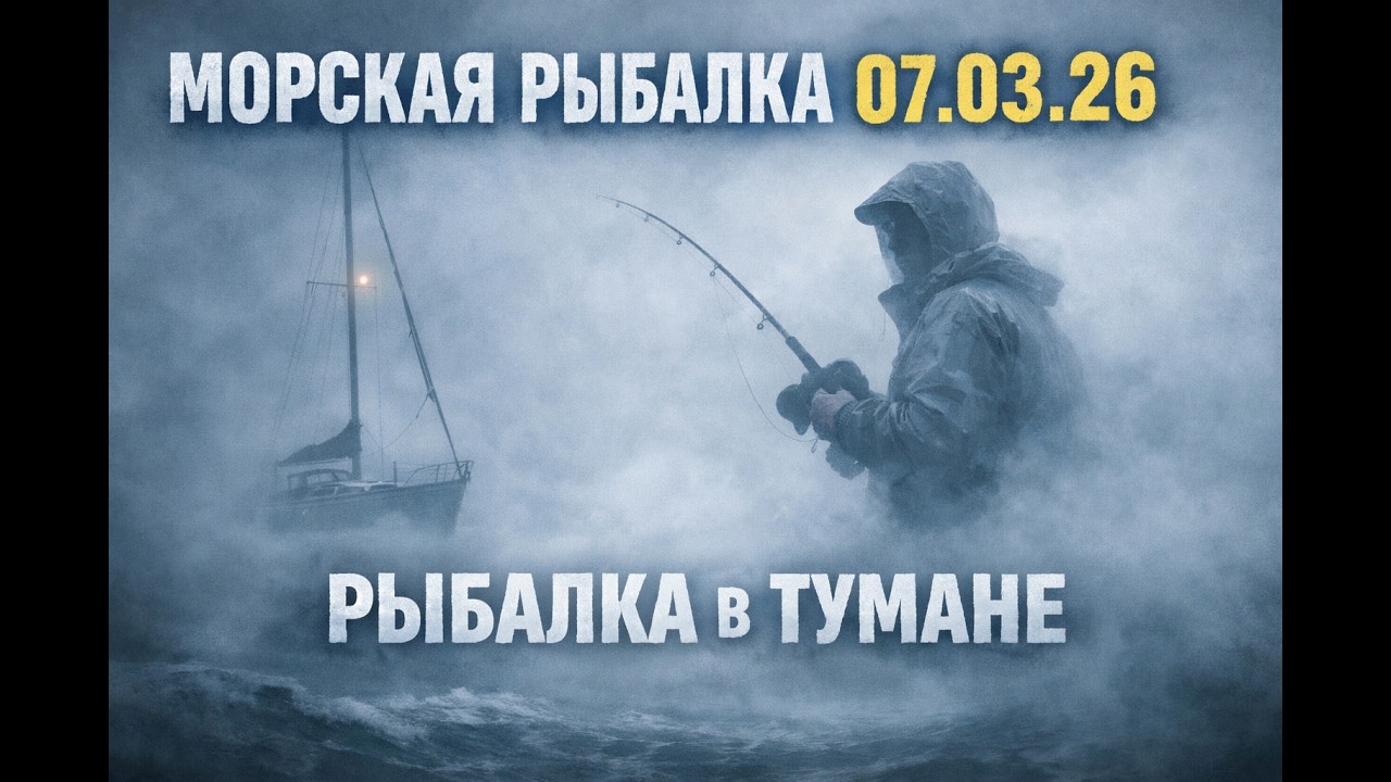 Морская рыбалка в тумане   Густой туман в Северном море |