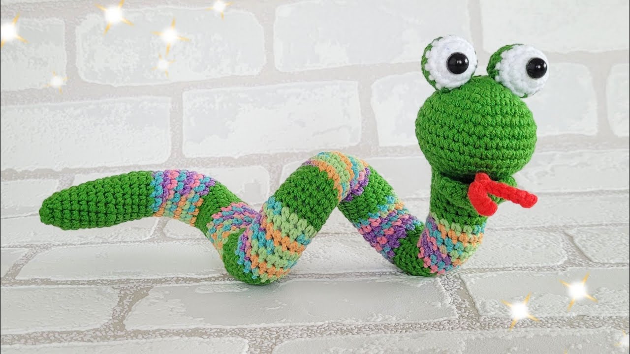 🐍Веселая Змейка вязаная крючком🎄crochet snake 🐍gehäkelte Schlange