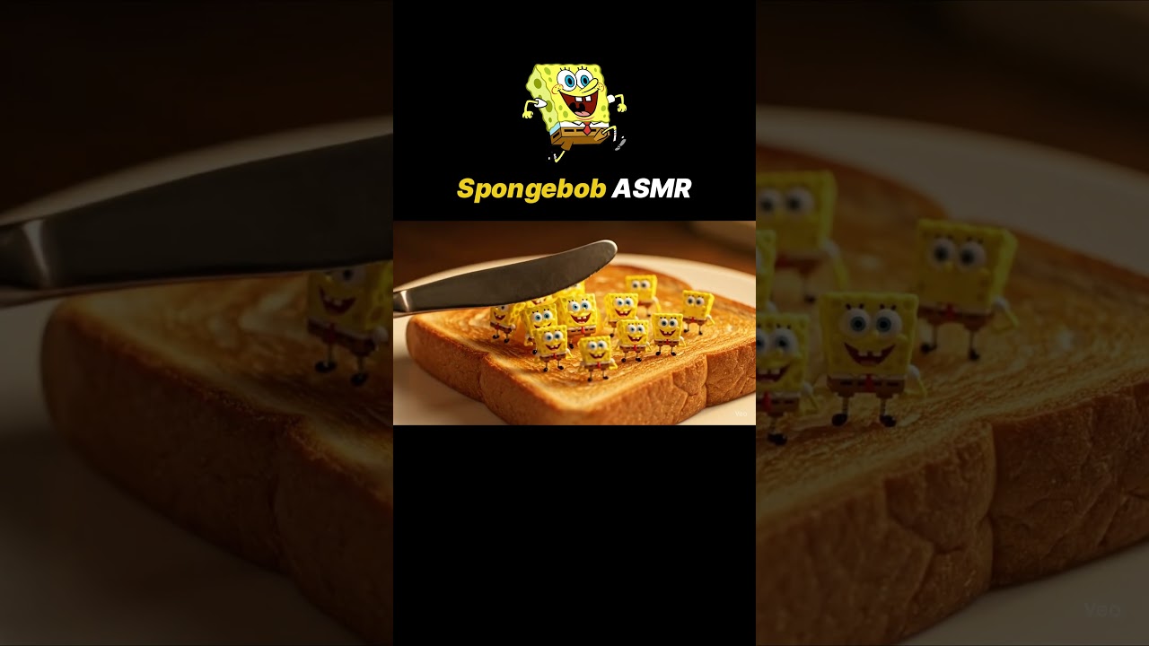 **SPONGEBOB ASMR ON TOAST!!*** #spongebob #tv #asmr #viral