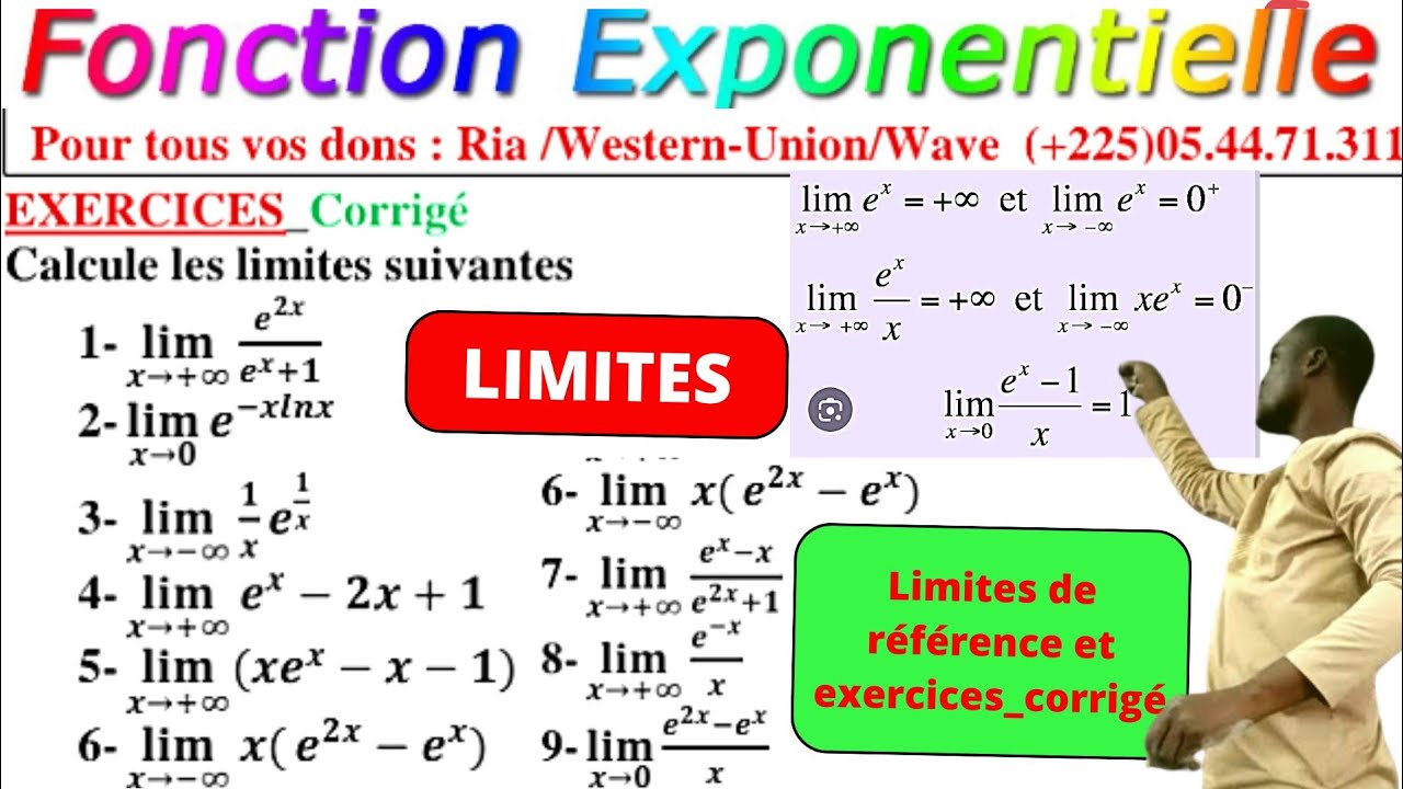 LIMITES Exponentielle Népérienne||Les limites de références et limites.codes et secrets.