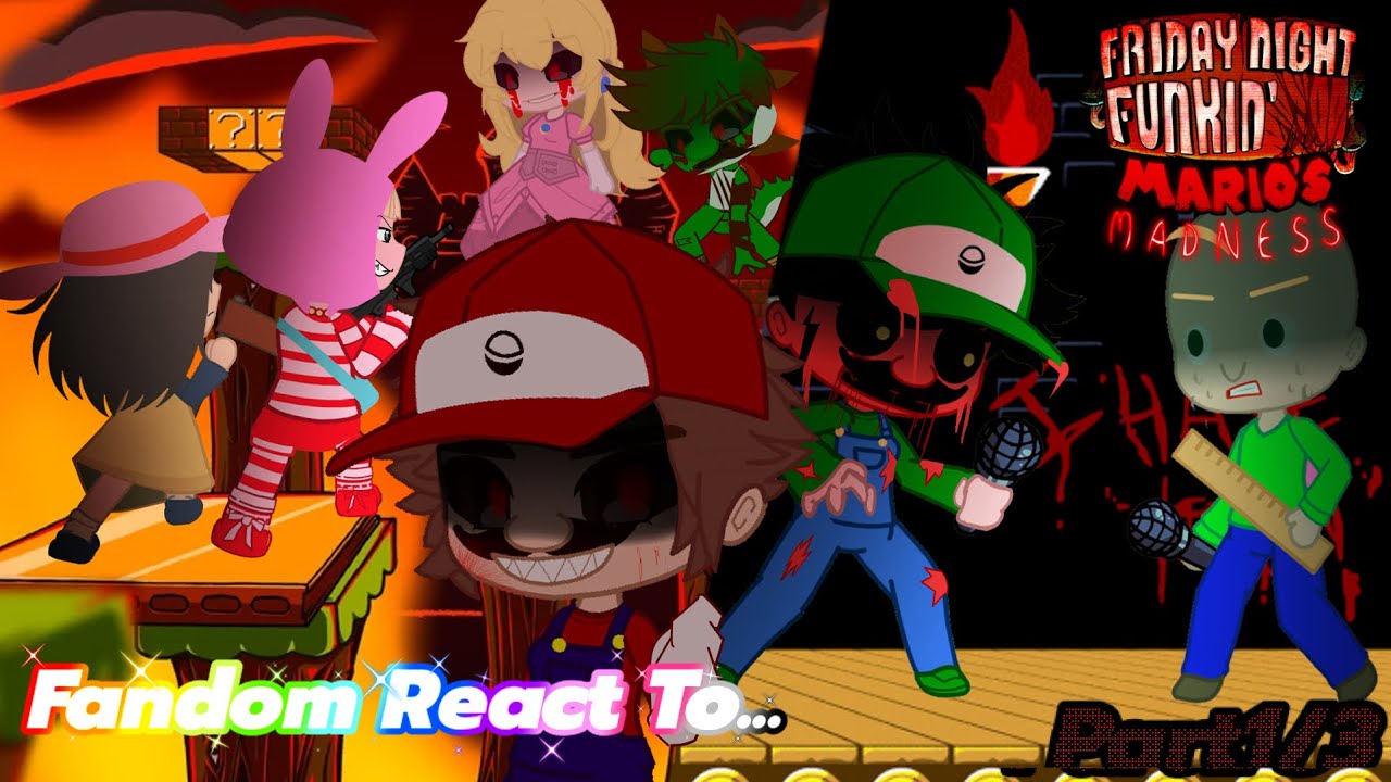Fandom React To Mario Madness V2 Part1/3 ||(日本語&English) 【検索してはいけない】