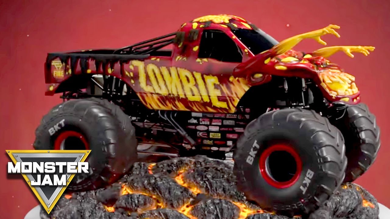 Fire Zombie Monster Jam Truck 360 Turntable Views | Monster Jam