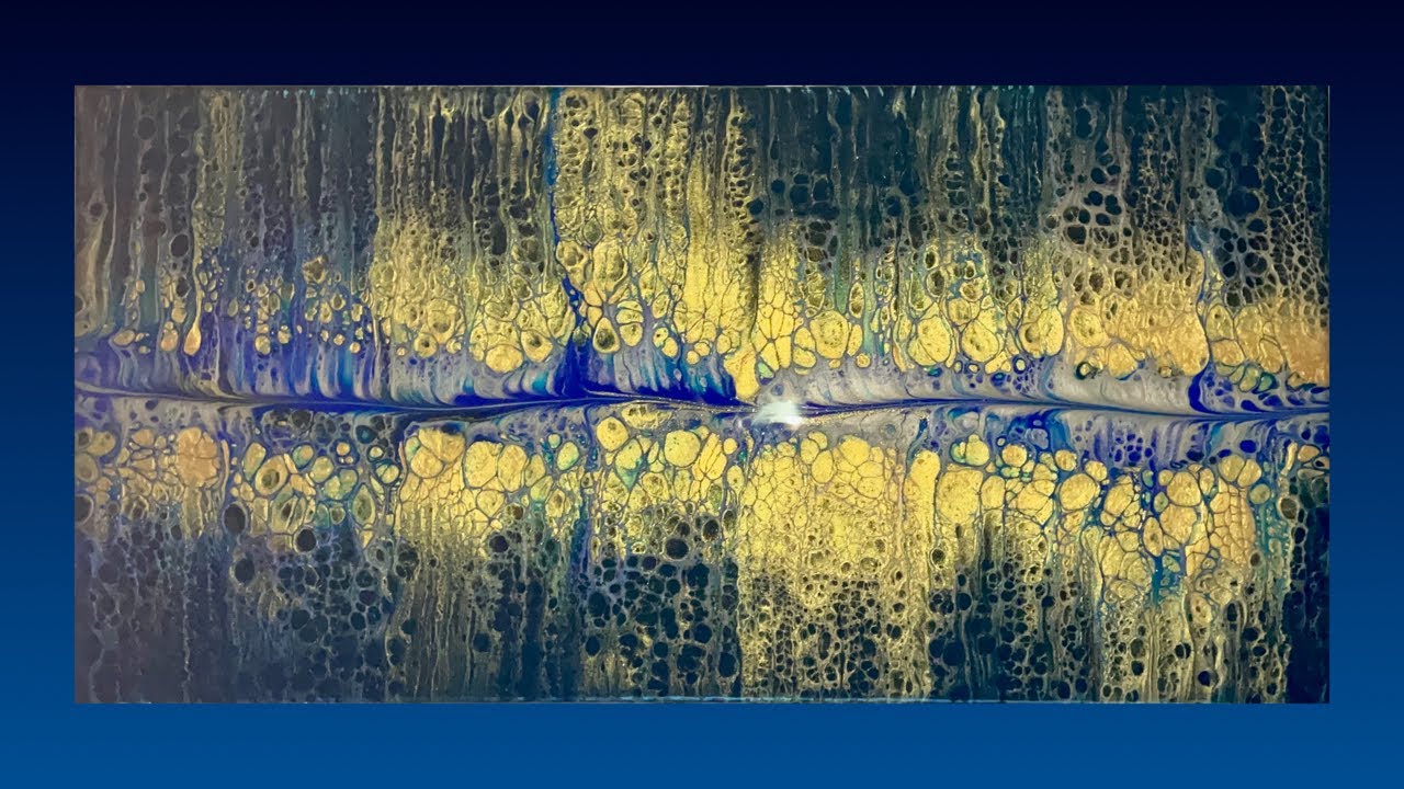 Ghost Swipe Acrylic Pour, Amazing Cells! #18