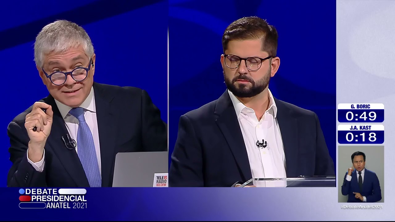Boric y el FPMR. Debate Presidencial 2021, Canal 13.