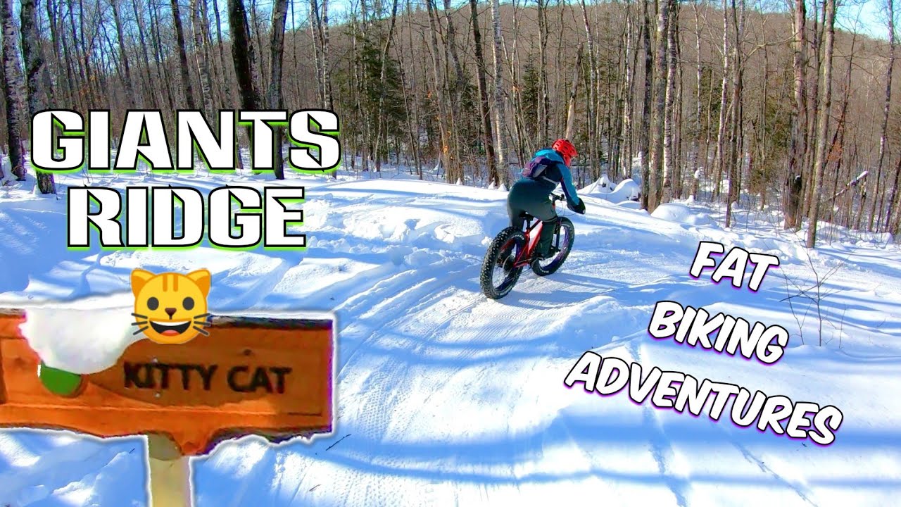 DOWNHILL FAT BIKING at Giants Ridge - KITTY CAT in the Snow