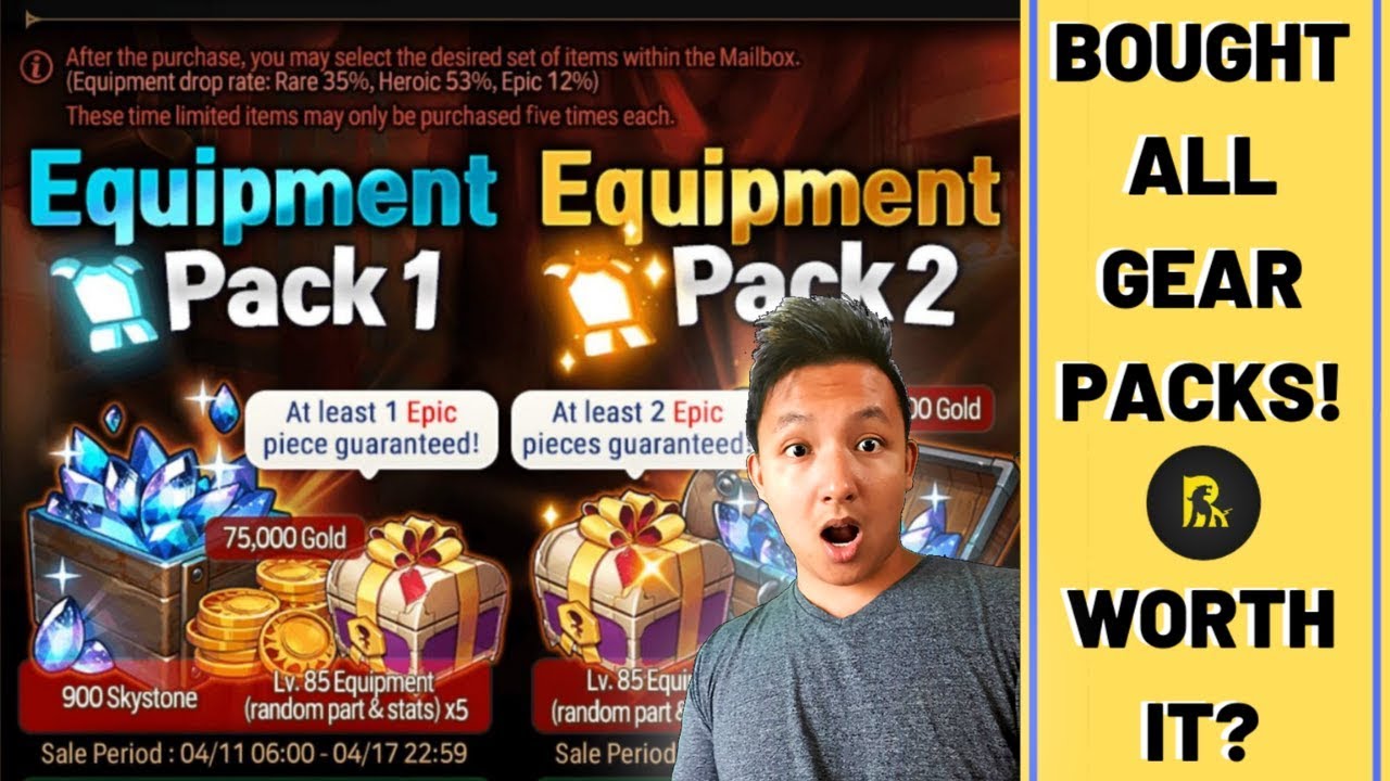 [ Epic 7 ]  Opened 10 Equipment Packs, was it worth it?