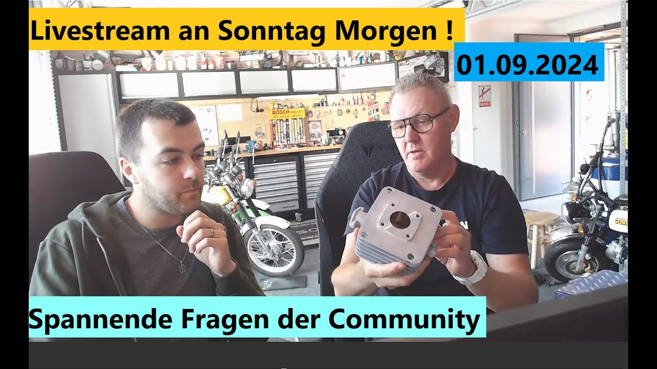 Guten Morgen Sonntags Livestream bei Simson 4.0  mit Alex und Andreas !