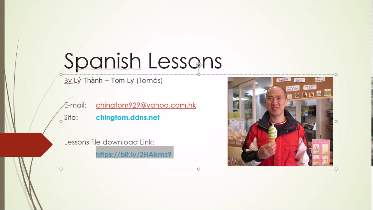 Lesson1-1 Tomas Spanish Overview