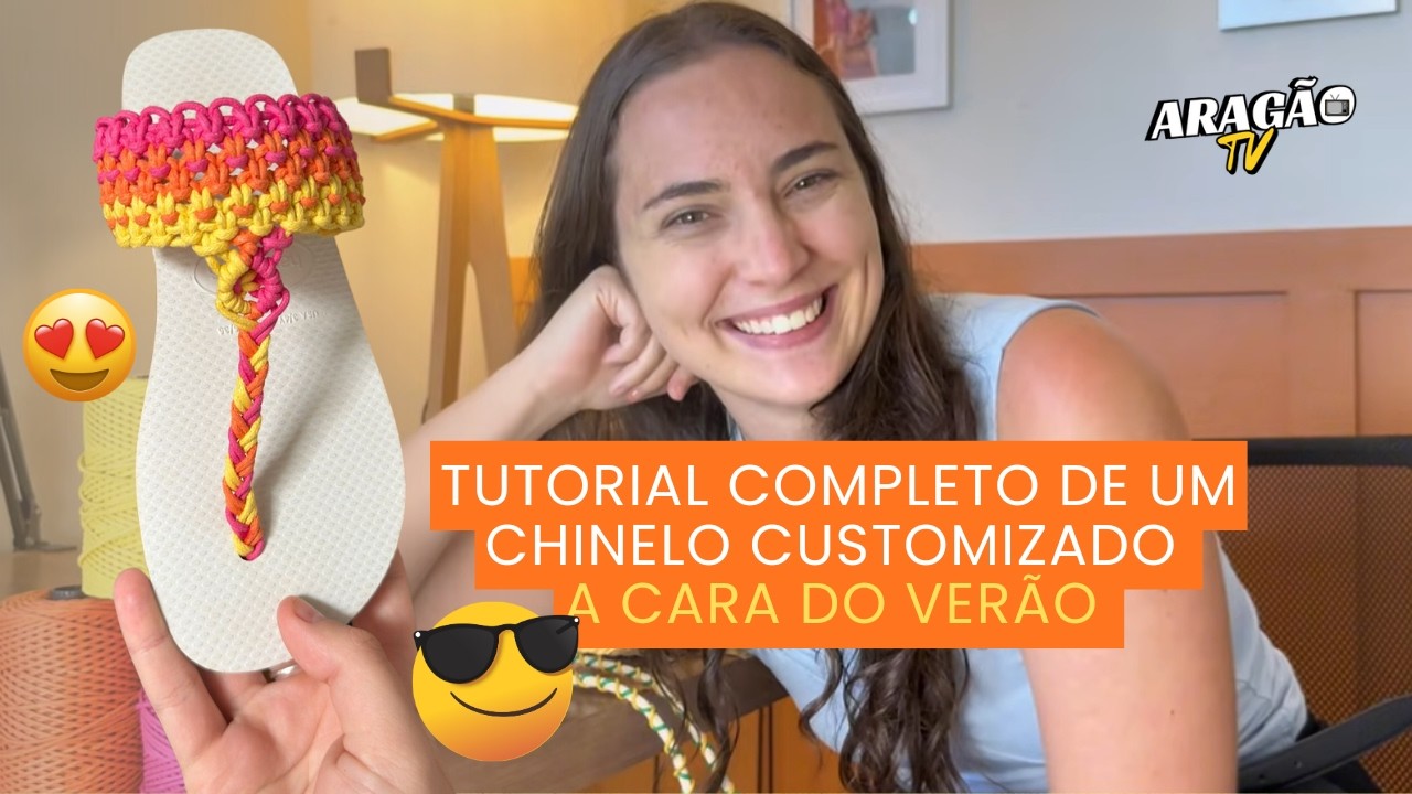 Ta sem a tira do Chinelo??? Vem customizar ele com Macramê!