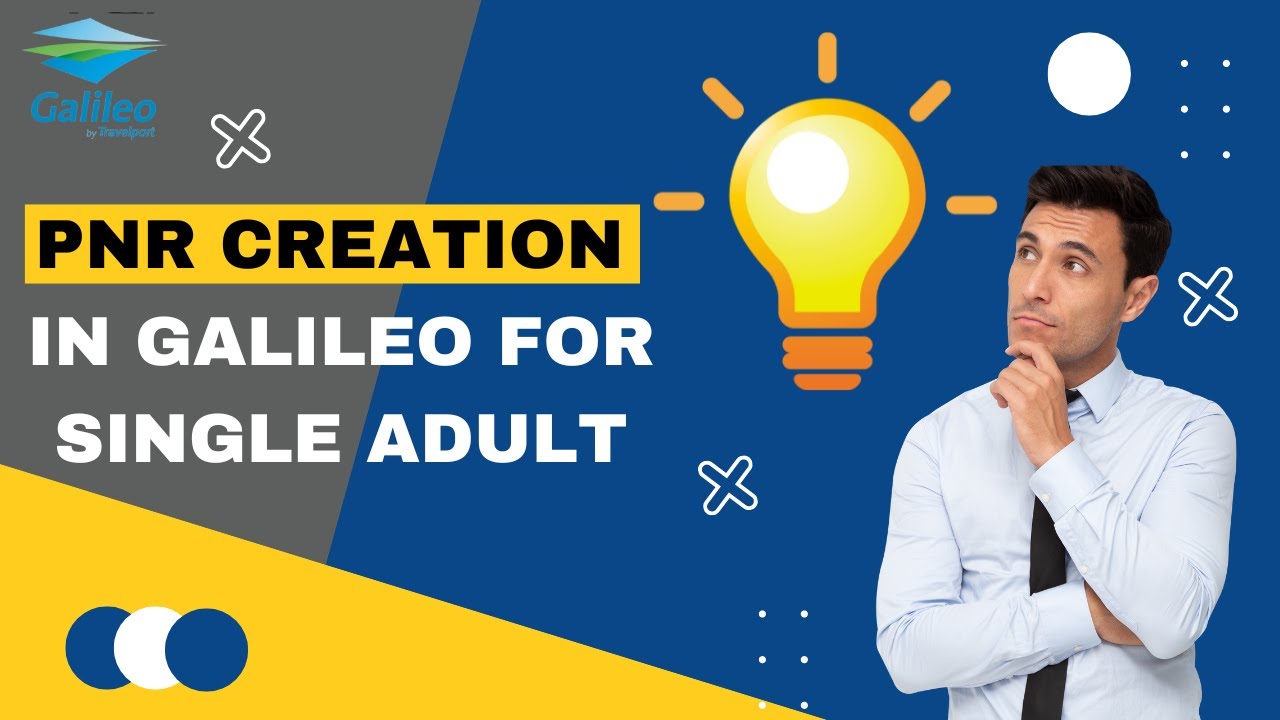 Air Ticketing Training ! How to Create PNR In Travelport Galileo For Single Adult.