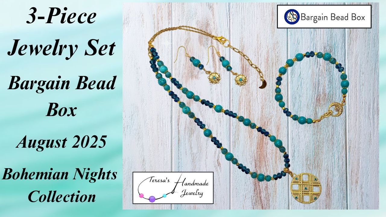 3-Piece Jewelry Set | Bargain Bead Box | August 2025 | Bohemian Nights Collection #bargainbeadbox