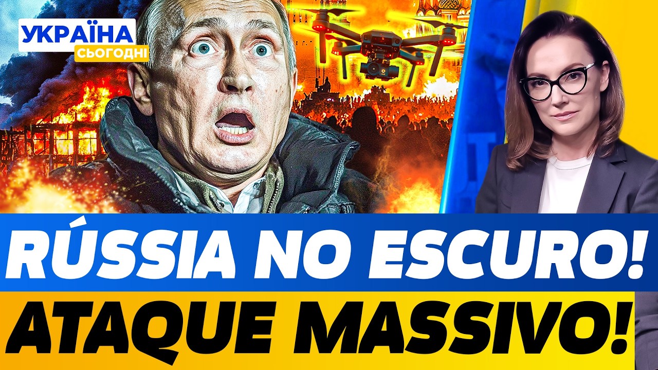 ⚡️ Noite de FOGO na Rússia! Ataque massivo de drones causa BLECAUTE total e pânico nacional!