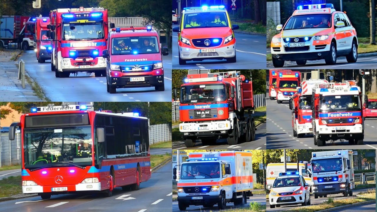 [Augsburg probt den Ernstfall] Katastrophenschutzübung 2023 - Einsatzfahrten