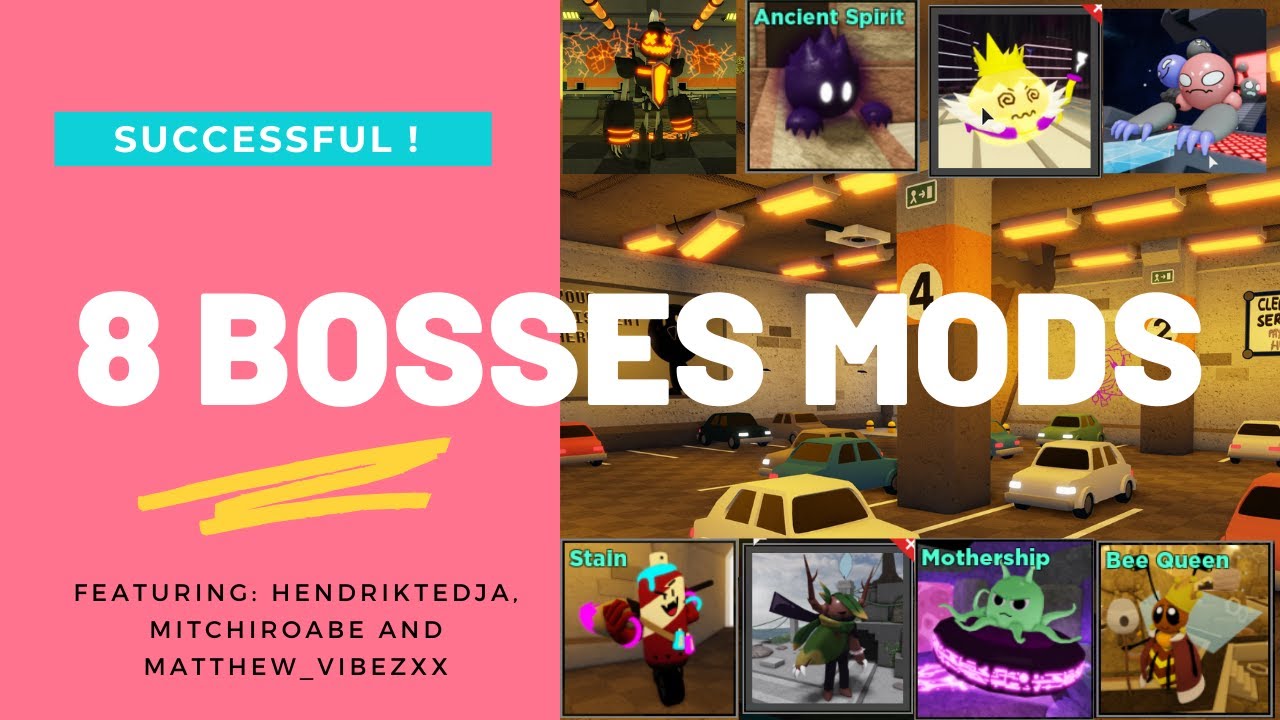 Tower Heroes: 8 Bosses Mods in Grand Garage (Finally succeeded!)