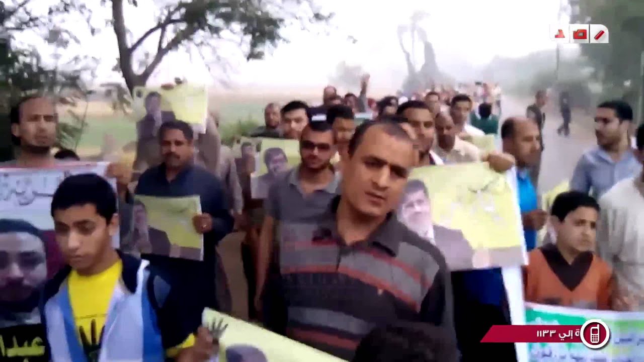 مسيرة حاشدة رافضة للإنقلاب بقرية صهرجت الكبري بمدينه ميت غمر