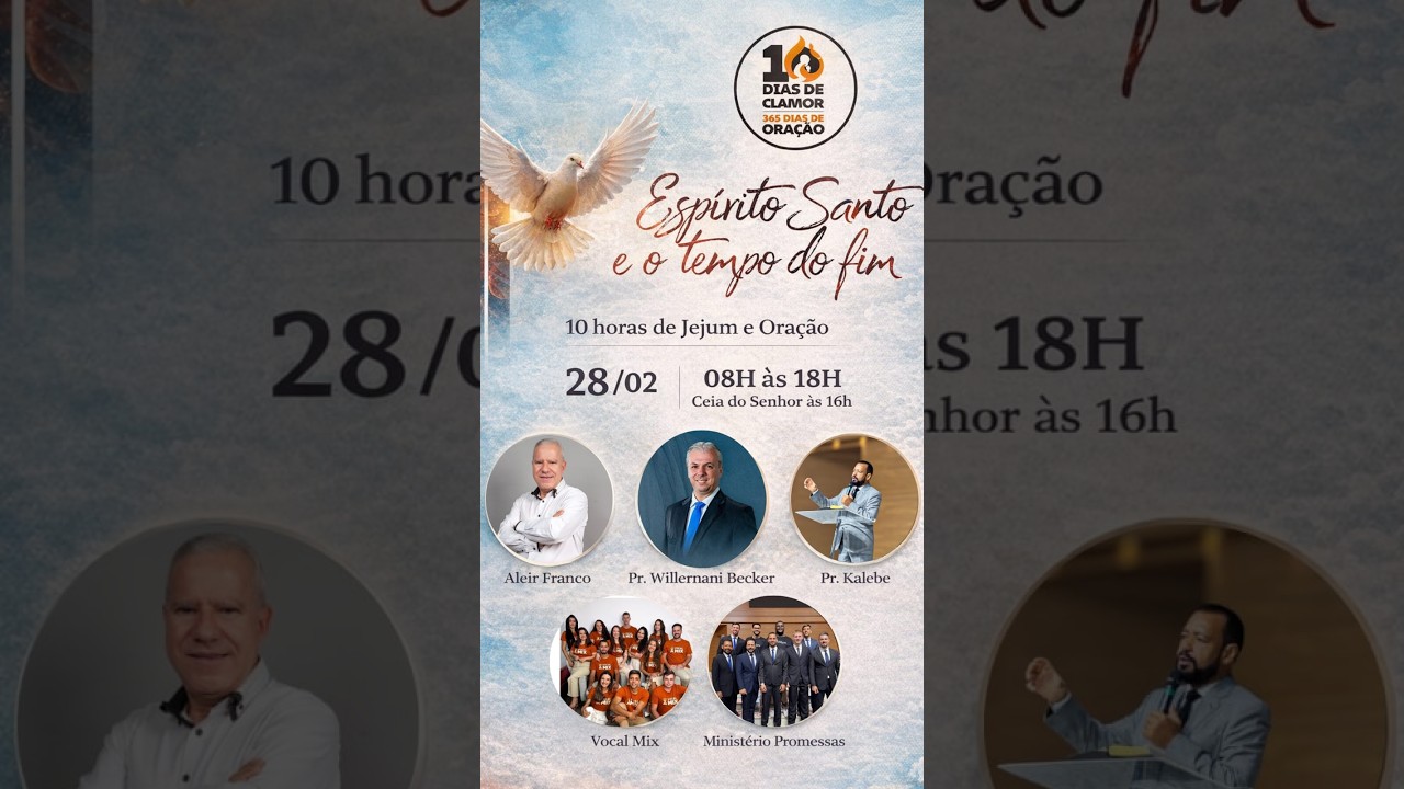 ESPÍRITO SANTO E O TEMPO DO FIM - 10 HORAS DE JEJUM E ORAÇÃO | CULTO DE SÁBADO | 21-02-2026