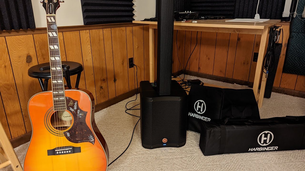 Harbinger MLS1000 Outdoor (Windy) Dispersion Test with Acoustic Guitar