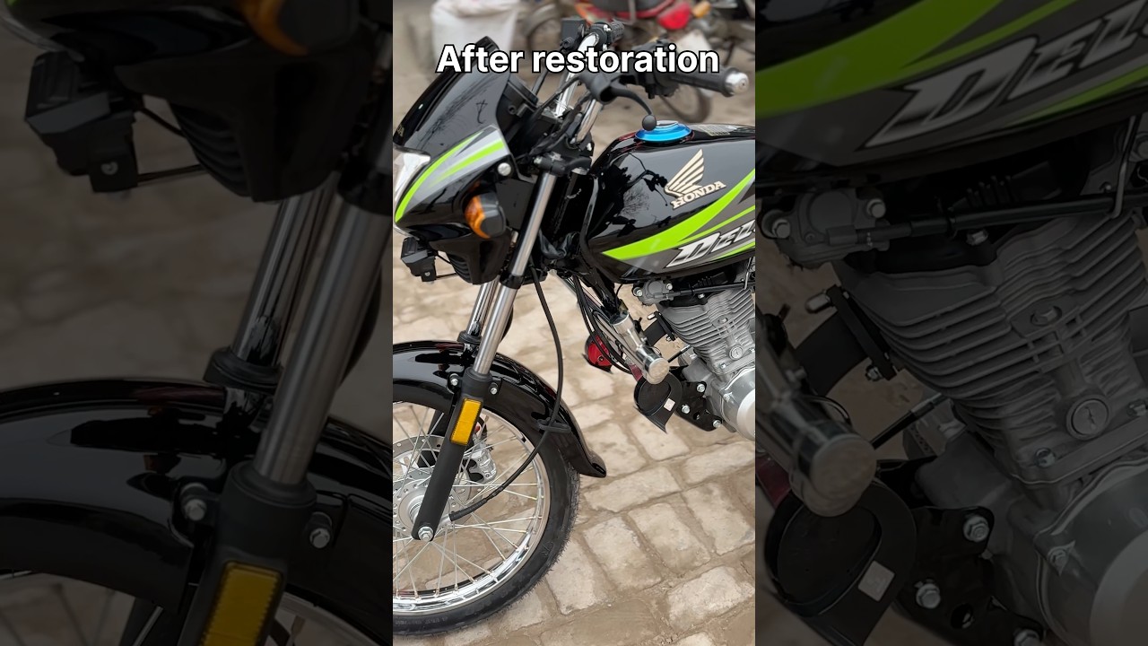 Honda deluxe old model bike before restoration and after restoration look 