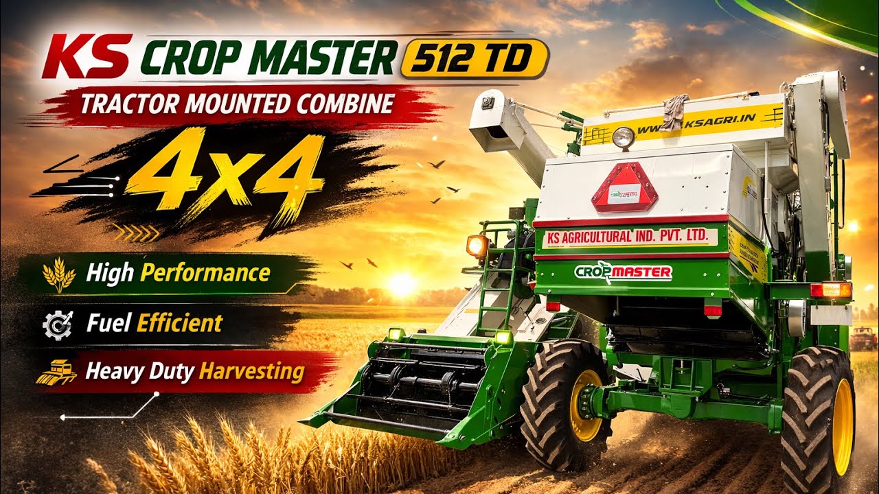 KS Crop Master 512 TD Tractor Mounted Combine Review 2026 | Price & Features