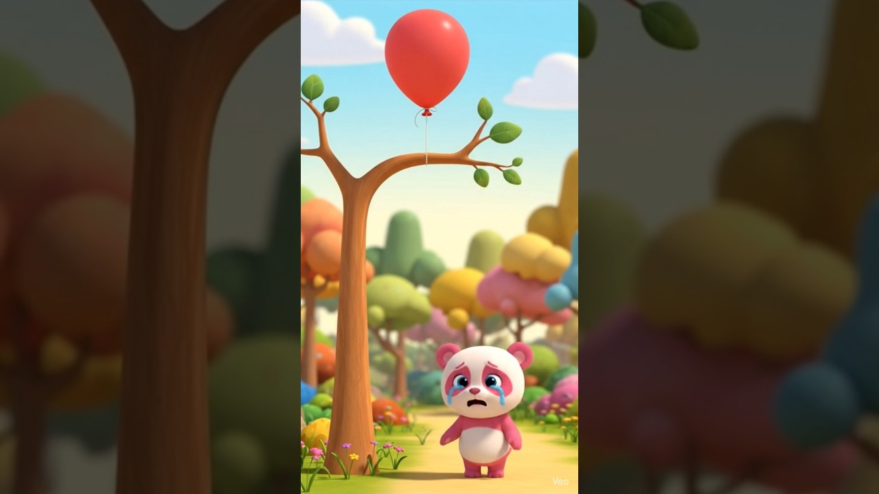 Little Panda Pinky and the Red Balloon | Kids Moral Story | Friendship Story, 