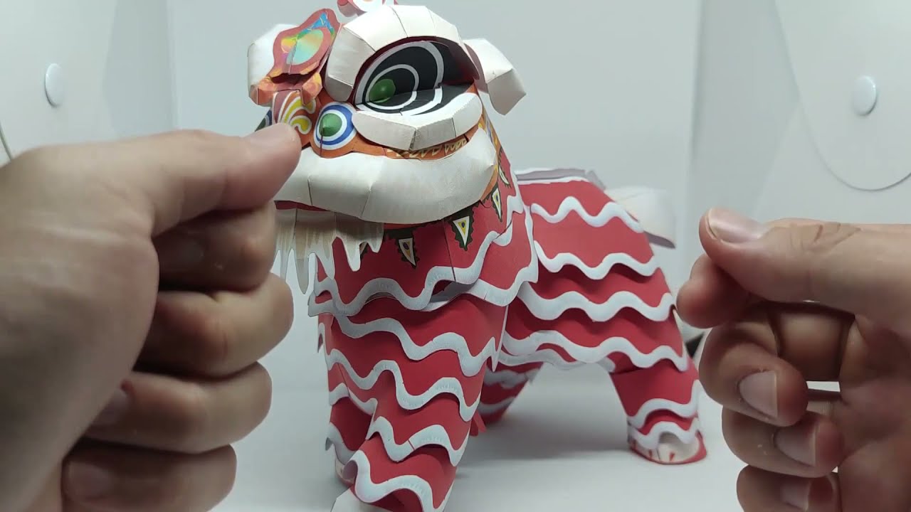 Canon Creative Park Lion dance papercraft 舞狮纸模型 春节必做！