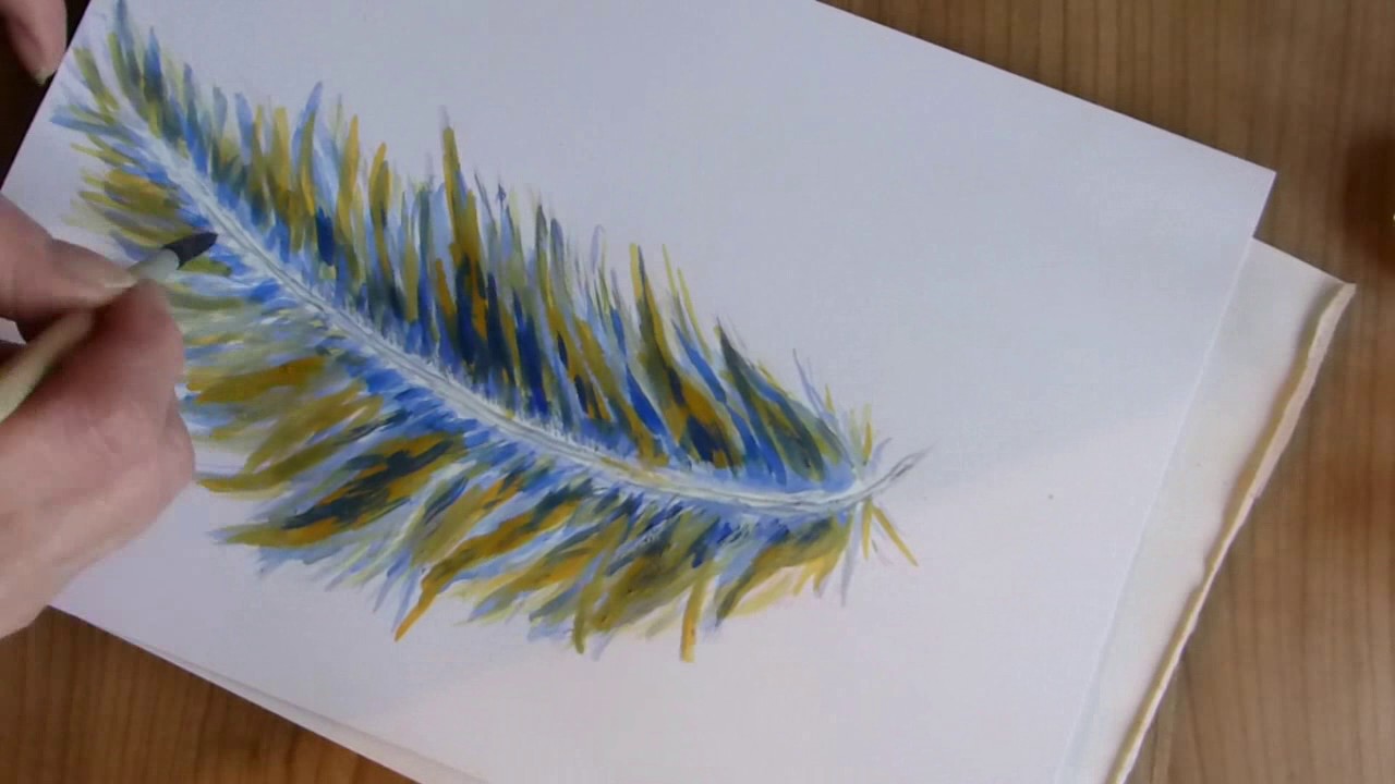 Zwei Farben - Aquarell Feder