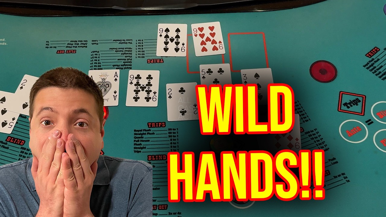 WILDEST Ultimate Texas Hold'em Poker Roller Coaster Session EVER in LAS VEGAS!