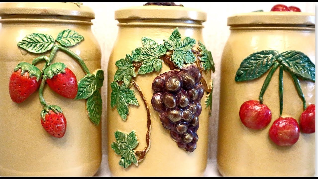 # 9 DIY decor | Recycled glass jars decor with air dry clay