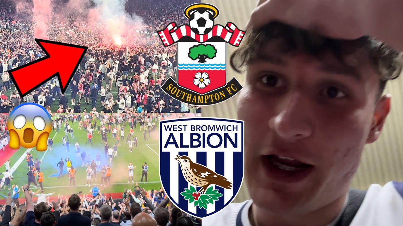 *PITCH INVASION, PYRO & SCENES AS SOUTHAMPTON GET TO WEMBLEY* SOUTHAMPTON VS WEST BROM