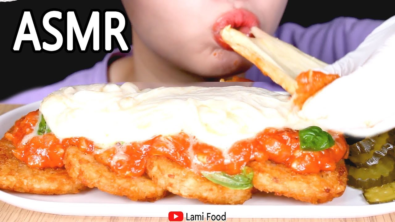 ASMR HASH BROWN PIZZA EATING SOUNDS | 해시브라운 피자 | 咀嚼音 | ハッシュフラウピザ | NO TALKING