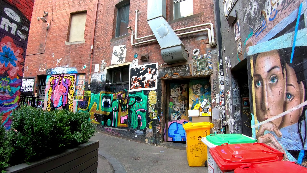 4K walkthrough Federation Square to Flinders Lane Melbourne 60FPS