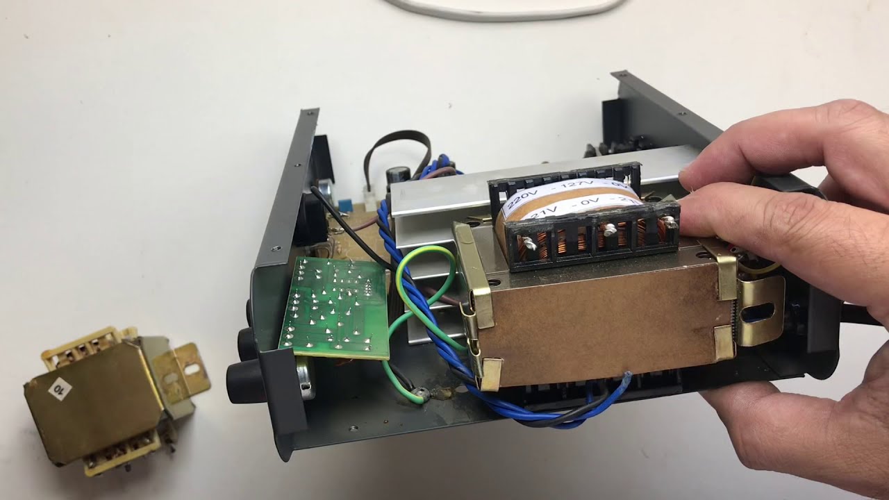 🔥 Vídeo aula - Trocar o transformador queimado do Amplificador Ab100 - conserto