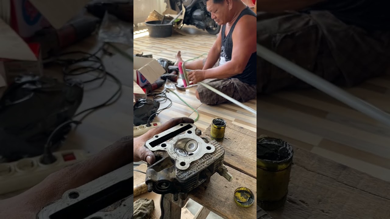 Proses pembongkaran dan pemasangan mesin mio soul gt125 yang los kompresi/hilang kompresi