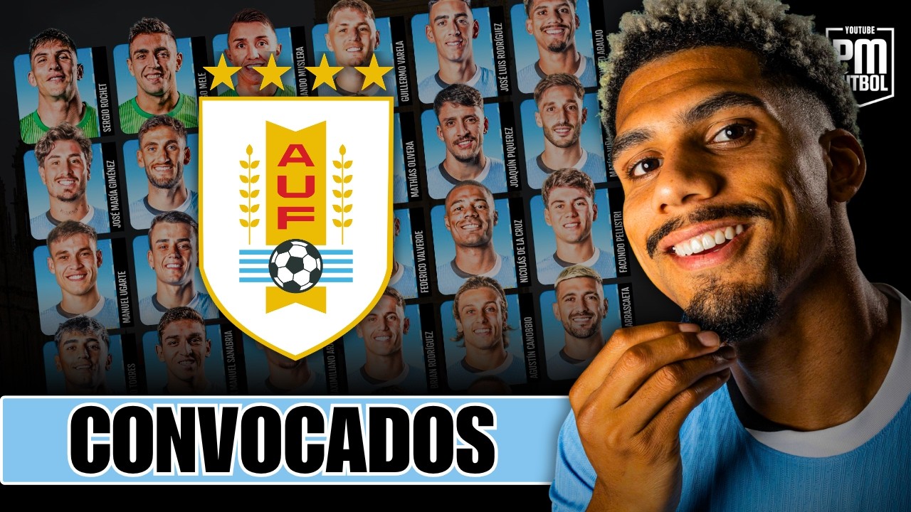 URUGUAY: Los convocados para jugar contra INGLATERRA y ARGELIA