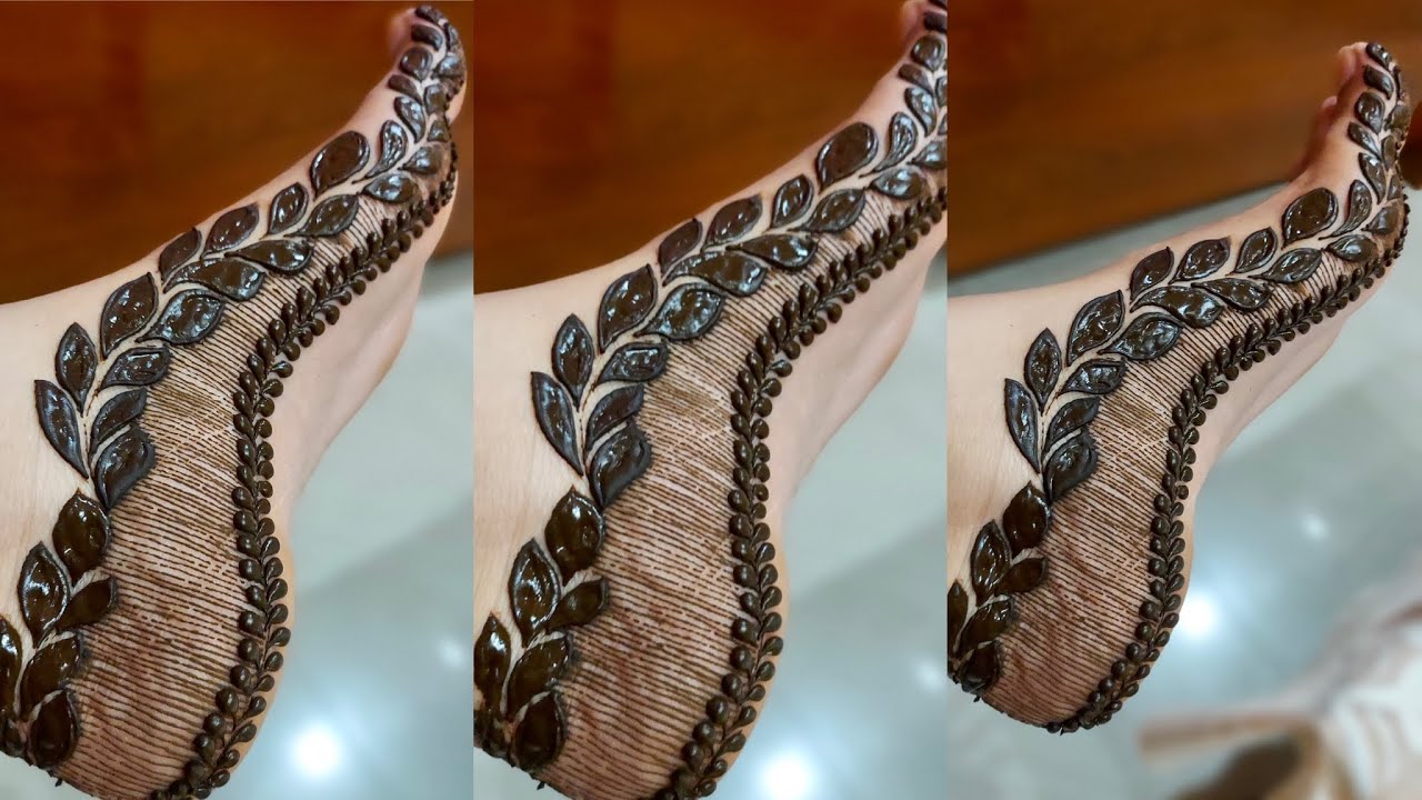 Amazing feet mehendi design tutorial by zarin's Art|| henna design tutorial for girls|| leg henna
