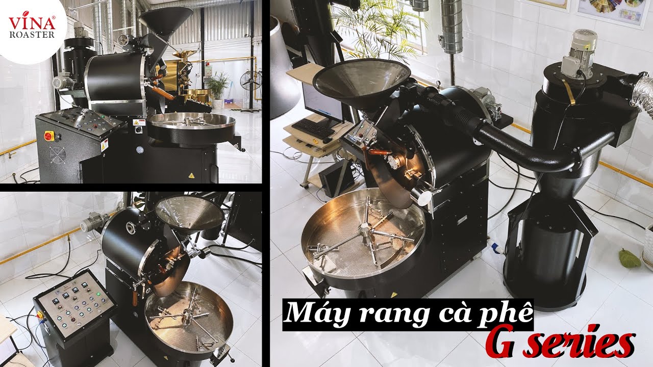 Máy rang cà phê Vina Roaster phiên bản mới G series  - Double Drum