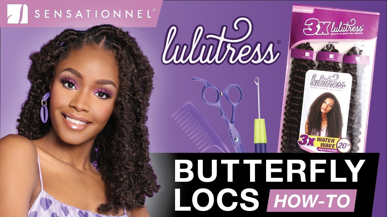 How To Butterfly Locs Using Lulutress Water Wave Hair | A Sensationnel DIY Tutorial