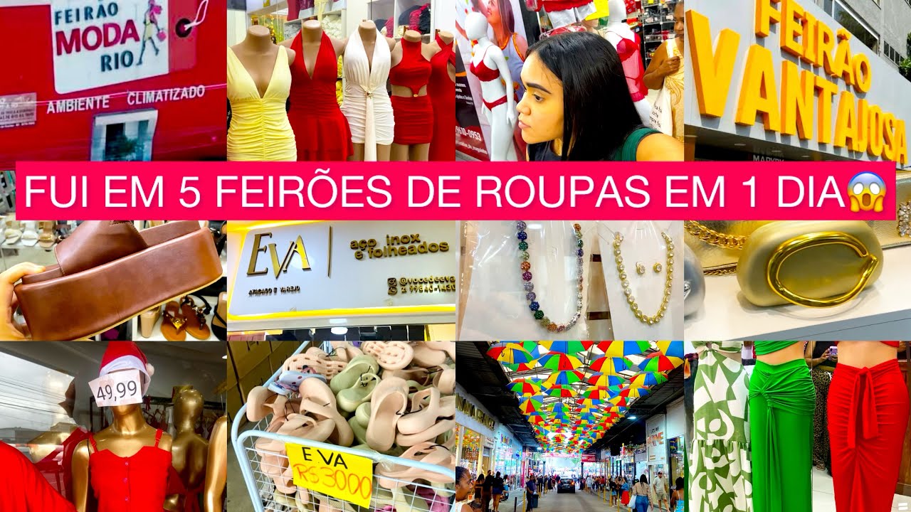 FUI EM 5 FEIRÕES DE ROUPAS EM 1 DIA| DUQUE DE CAXIAS