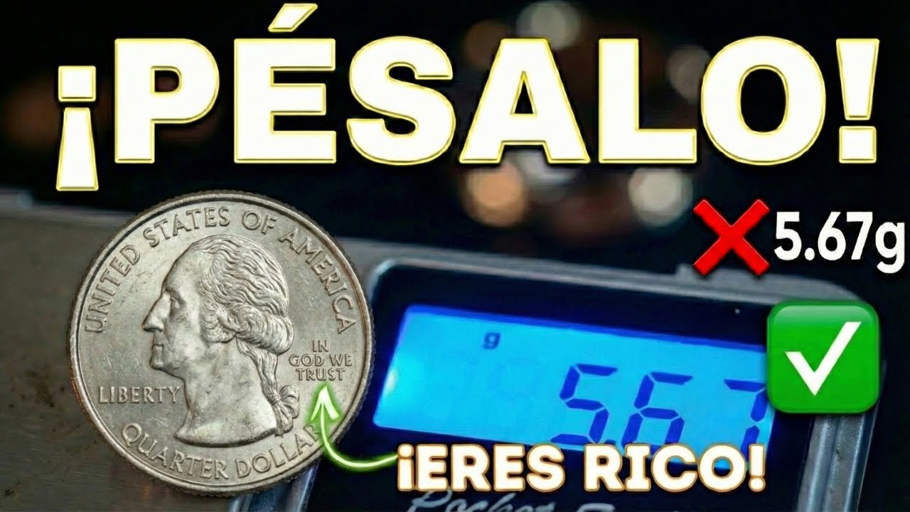 ⚖️¡Si tu Quarter de Virginia (2000) pesa ESTO... Eres rico! ⚖️💰